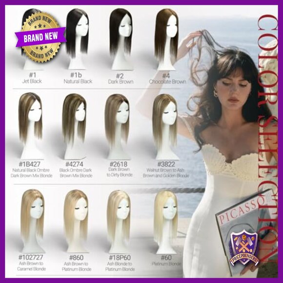 Large Base Human Hair Topper 6x7 150 Density for Thinning Hair main image 7